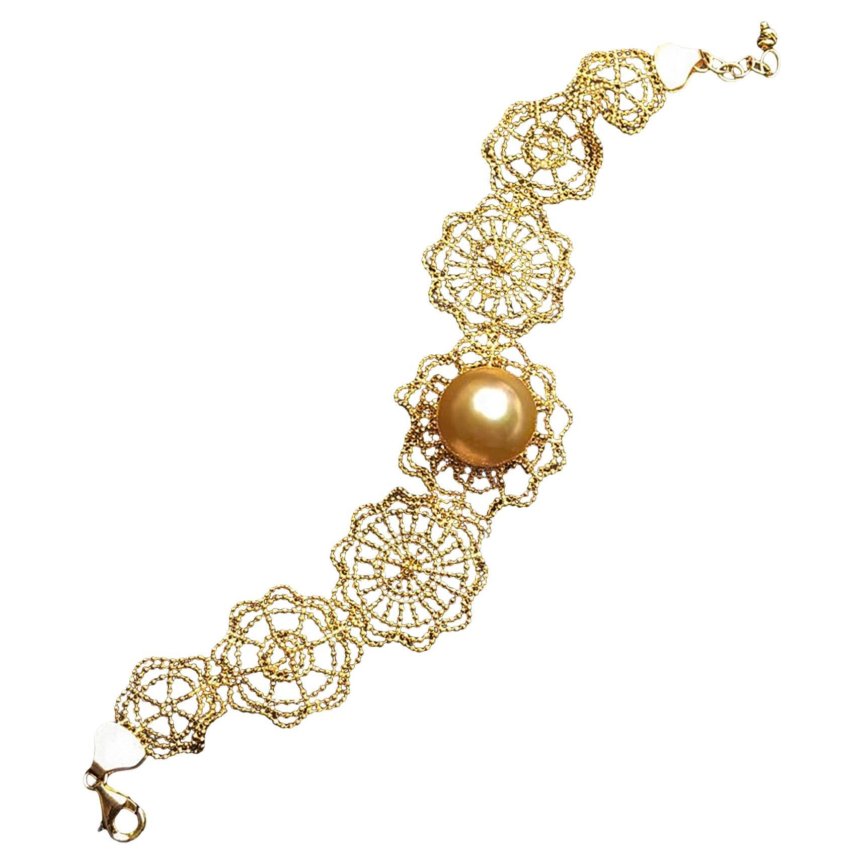 【Crown Radiance】Aurora Weave Südsee Perlenarmband