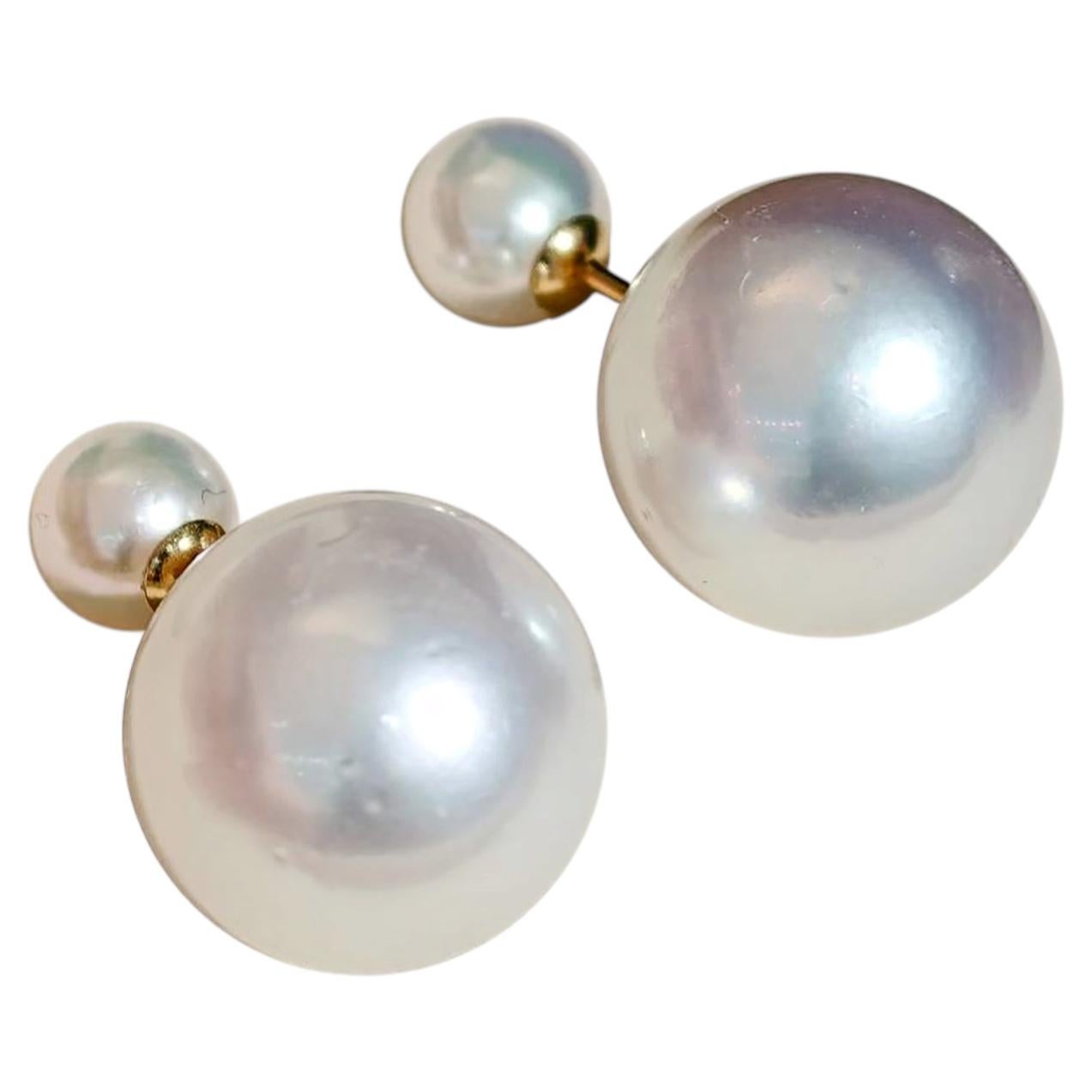 【Crown Radiance】Classic South Sea Pearl Earrings — 15–16 mm