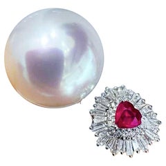 【Crown Radiance】Crown of Heart Aurora South Sea Pearl Ring