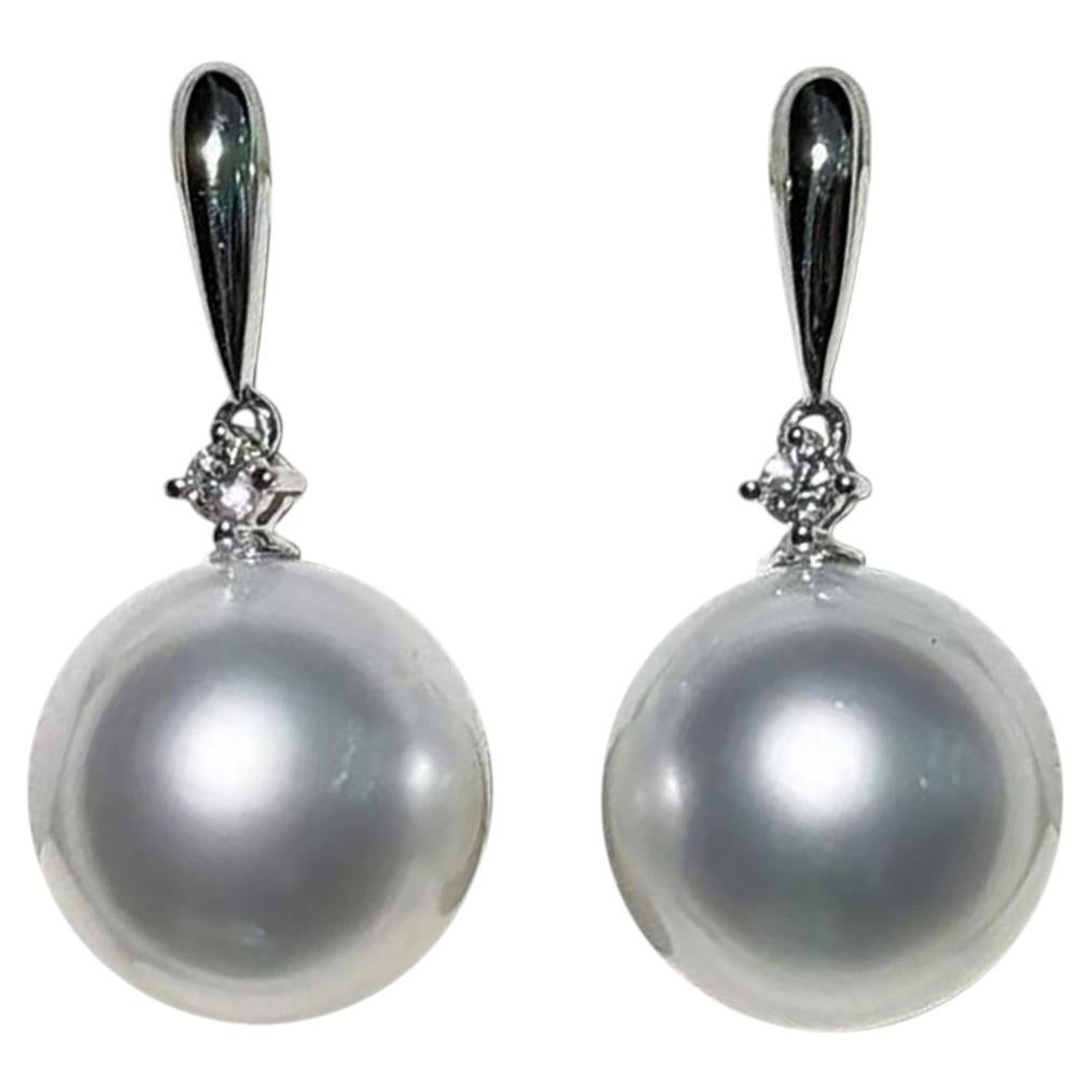 【Crown Radiance】Elegant South Sea Pearl Drop Earrings