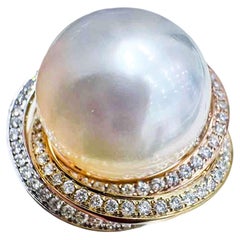 Anello di perle dei mari del sud con abbraccio galattico Aurora
