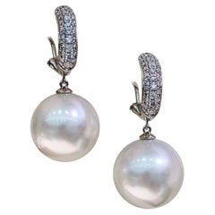 【Crown Radiance】Guild Orecchini convertibili con perla dei Mari del Sud da 16,5 mm e diamanti
