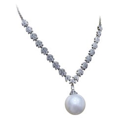 【Crown Radiance】Lumière Y-Drop Convertible South Sea Pearl & Diamond Necklace