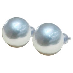 【Crown Radiance】One-of-a-Kind 15.3mm South Sea Pearl Button-Round Stud Earrings
