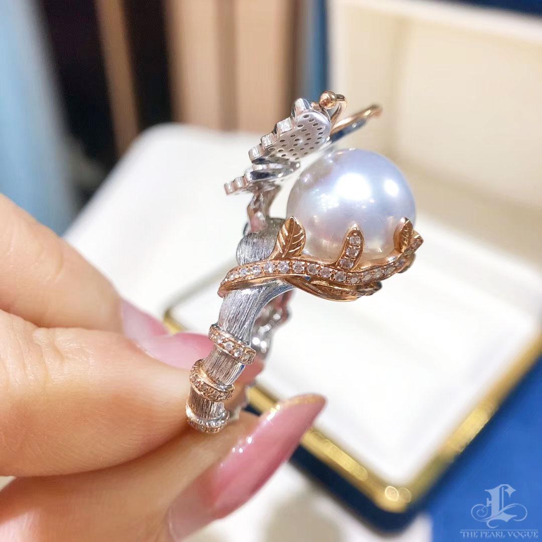 【Crown Radiance】Papillon Embrace Südsee Perlen Ring im Angebot 6