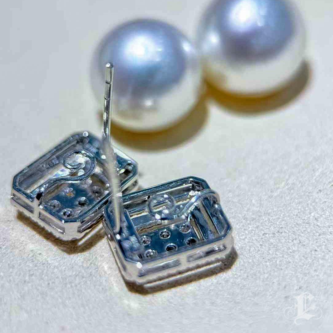 【Crown Radiance】PSL Certified Convertible South Sea Pearl & Diamond Earrings For Sale 4