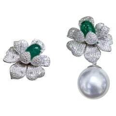 【Crown Radiance】PSL Certified Emerald Bloom South Sea Pearl Convertible Pendant