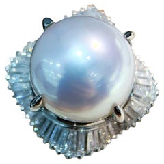 【Crown Radiance】PSL Certified Phoenix Grade South Sea Pearl Diamond Ring