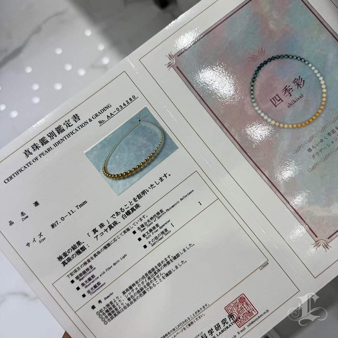 Collana Ombre con solstizio d'oro certificata Shikisai in vendita 4