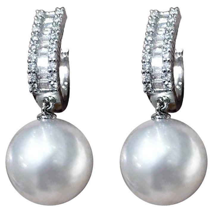 【Crown Radiance】PSL Venus-Certified South Sea Pearl & Diamond Earrings