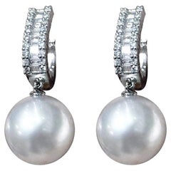 【Crown Radiance】PSL Venus-Certified South Sea Pearl & Diamond Earrings