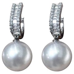 【Crown Radiance】PSL Venus-Certified South Sea Pearl & Diamond Earrings