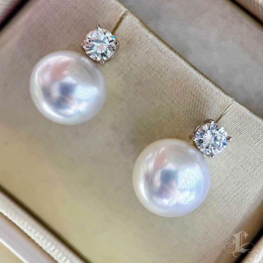 【Crown Radiance】PSL Boucles d'oreilles Venus en perles des mers du Sud et diamants (nouvel arrivage) en vente 5