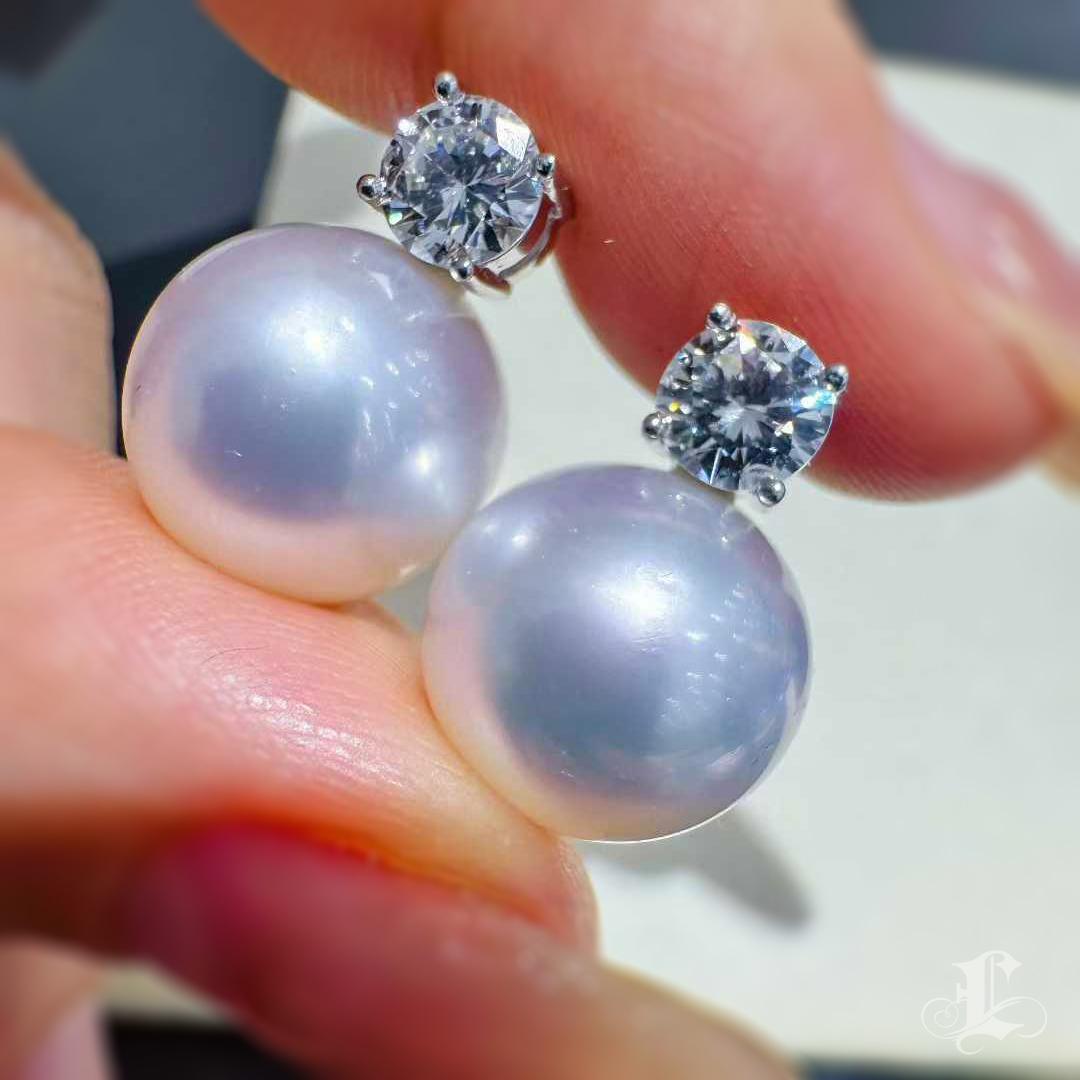【Crown Radiance】PSL Boucles d'oreilles Venus en perles des mers du Sud et diamants (nouvel arrivage) Neuf - En vente à New York, NY