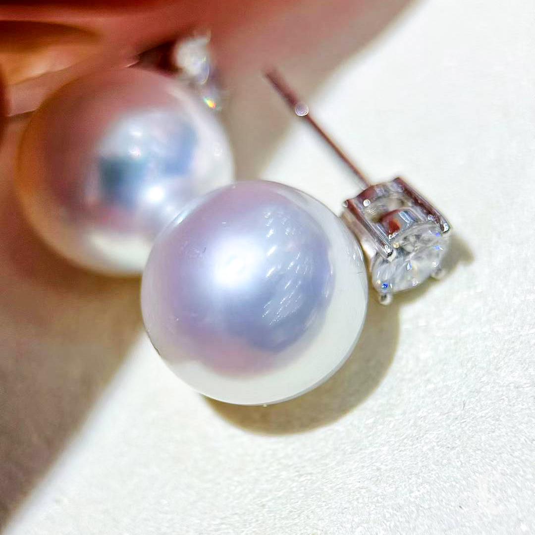 【Crown Radiance】PSL Boucles d'oreilles Venus en perles des mers du Sud et diamants (nouvel arrivage) en vente 1