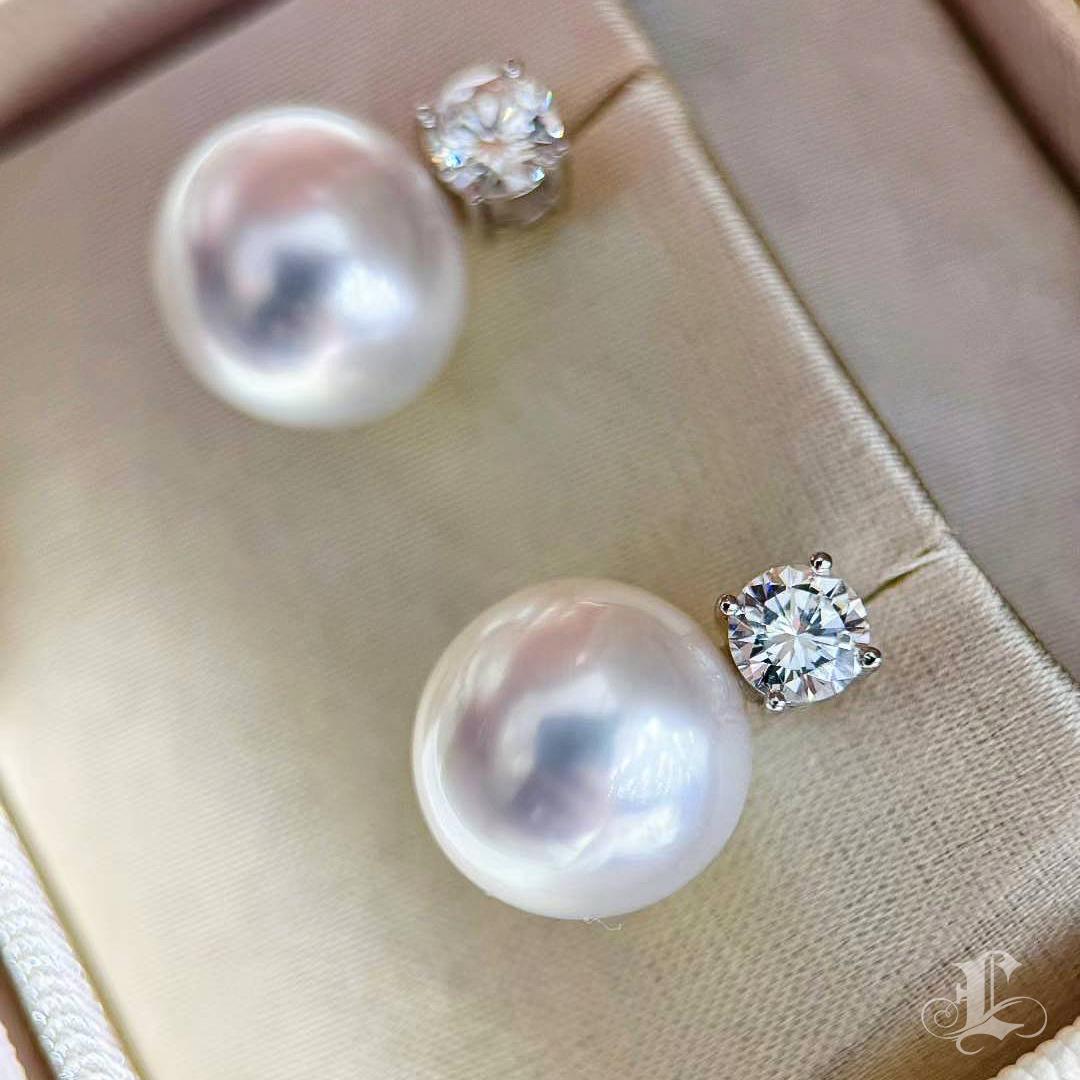 【Crown Radiance】PSL Boucles d'oreilles Venus en perles des mers du Sud et diamants (nouvel arrivage) en vente 4