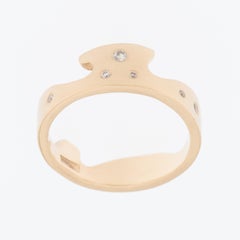 Crown Ring 18kt Yellow Gold with Diamonds