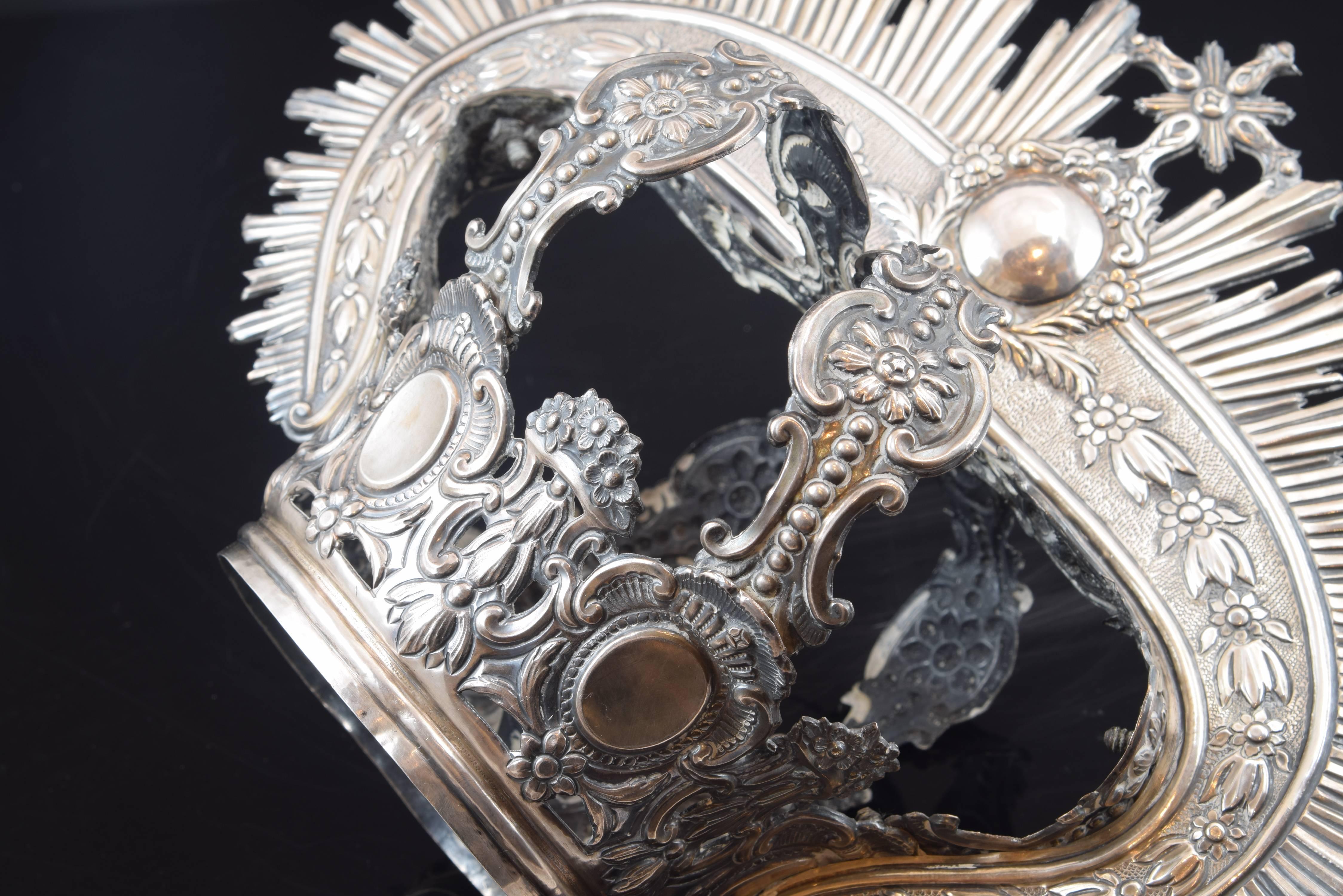 Neoclassical Crown, Silver with Hallmarks, Cordoba, Spain, 1827
