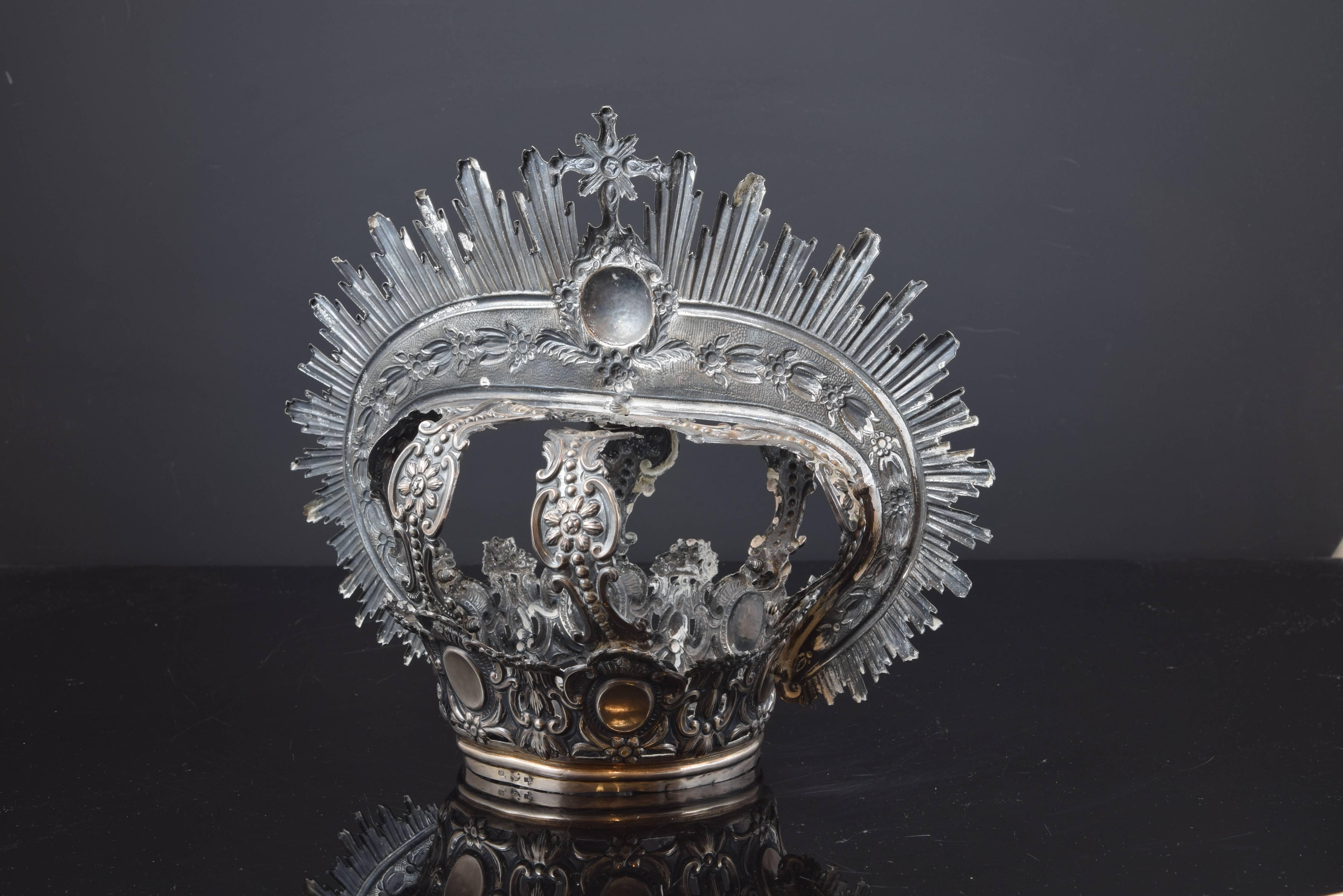 Early 19th Century Crown, Silver with Hallmarks, Cordoba, Spain, 1827