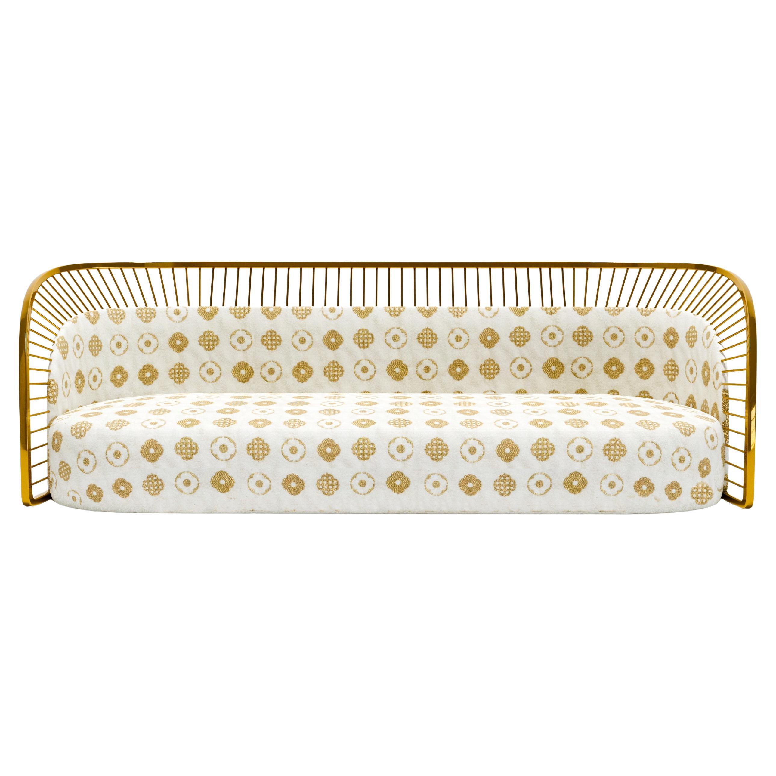 Crown Sofa with Metal Trimmings