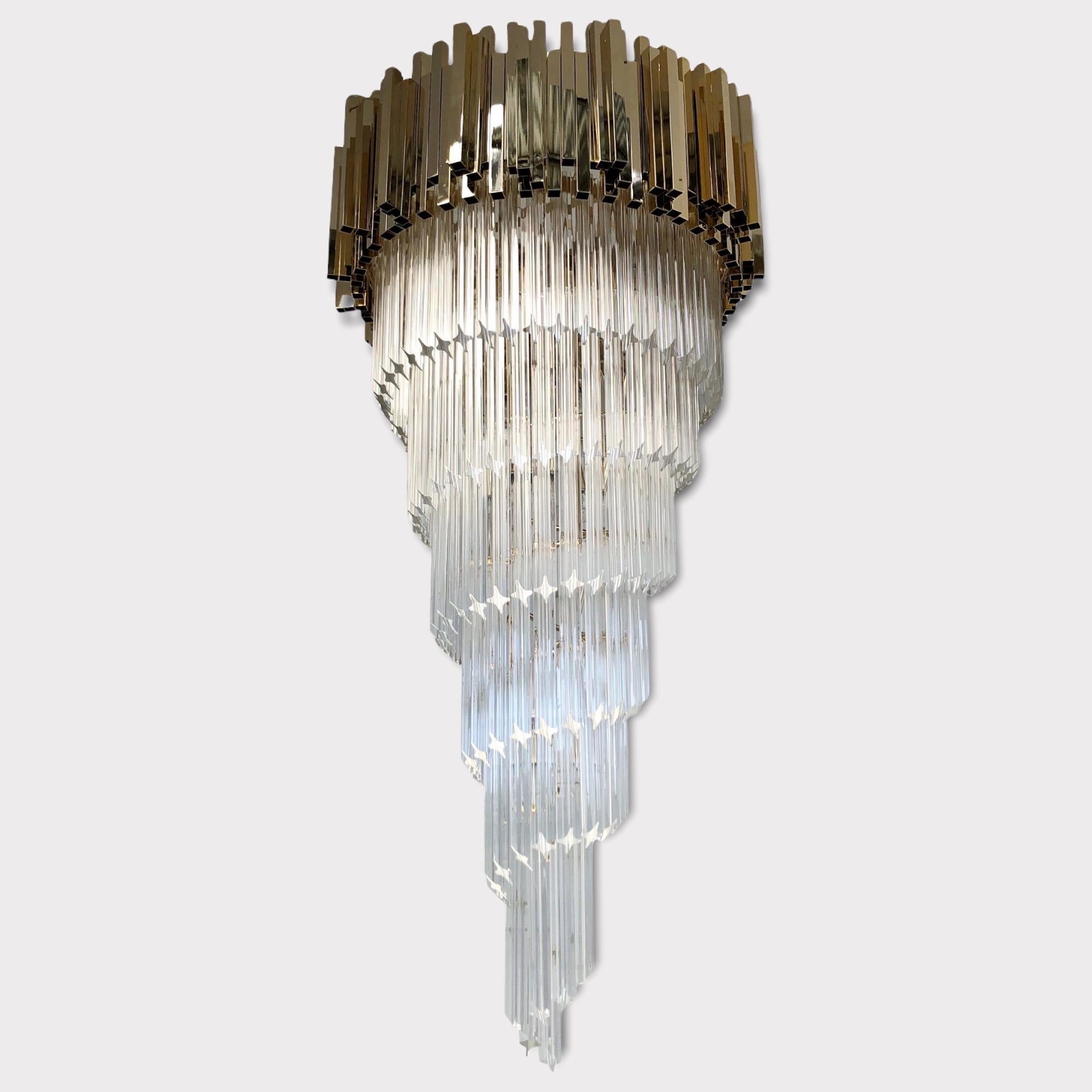 Crown Spiral Chandelier by Fabio Ltd For Sale 8