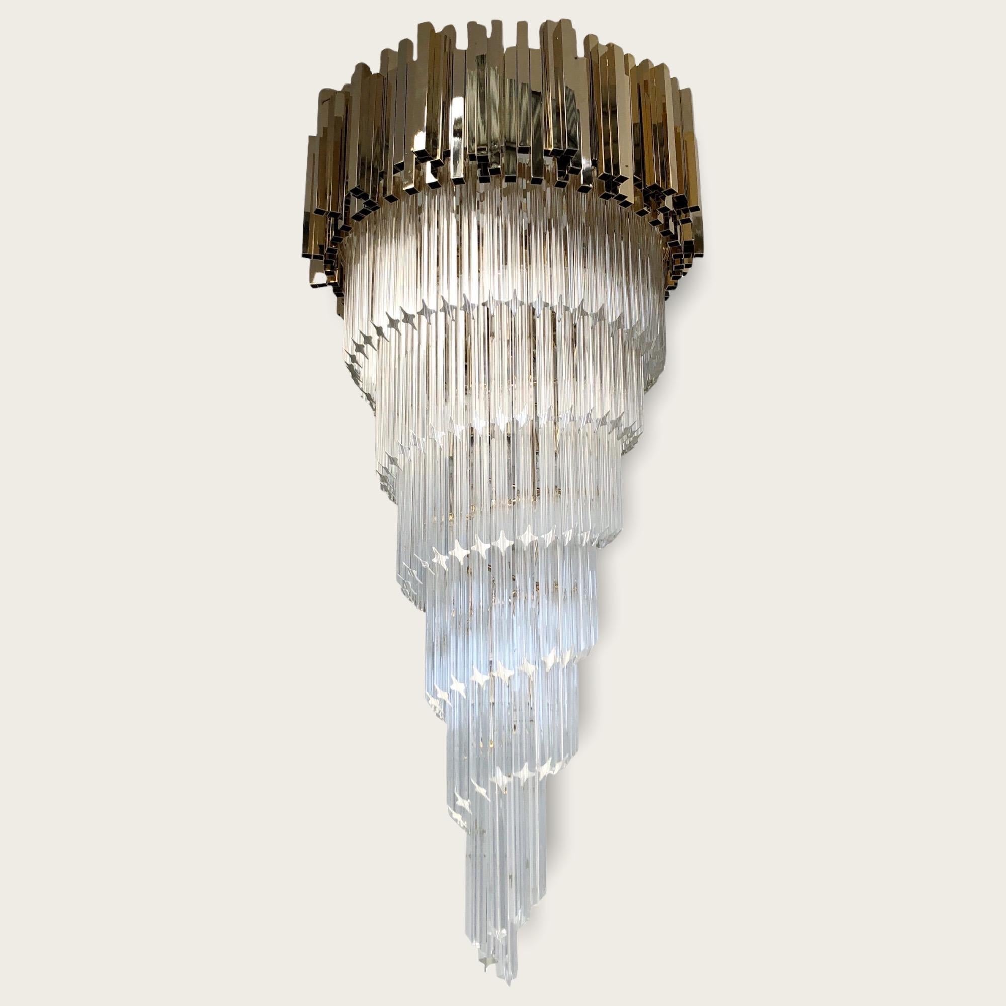 Crown Spiral Chandelier by Fabio Ltd For Sale 9