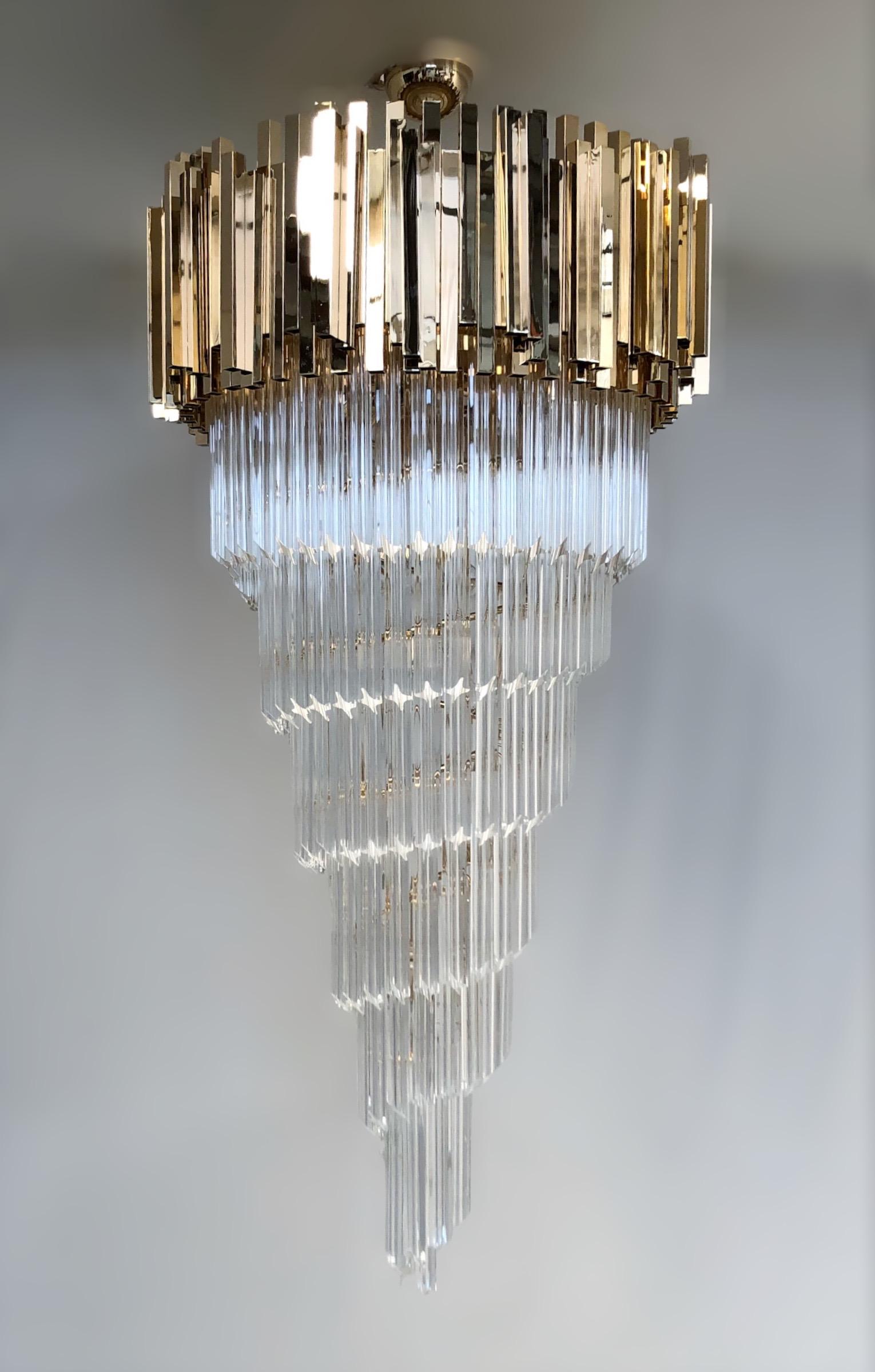 Contemporary Crown Spiral Chandelier by Fabio Ltd For Sale