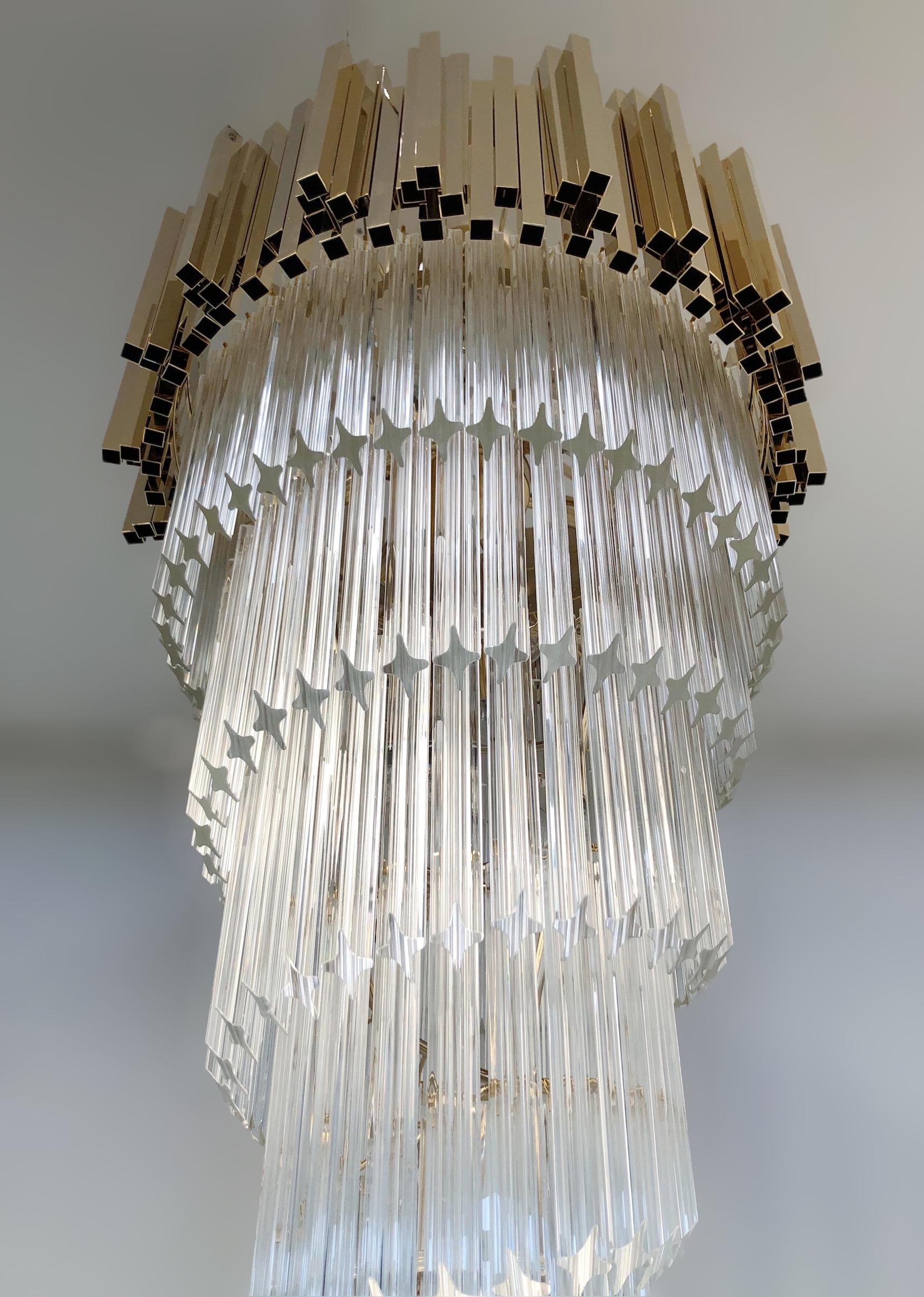 Crown Spiral Chandelier by Fabio Ltd For Sale 1