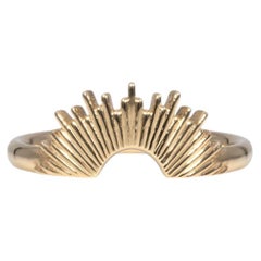Anello impilabile Crown in oro giallo massiccio 18 carati – Anello impilabile Regal