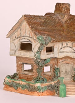 Crown Staffordshire Large Porcelain Tudor House Pastille Burner c.1906