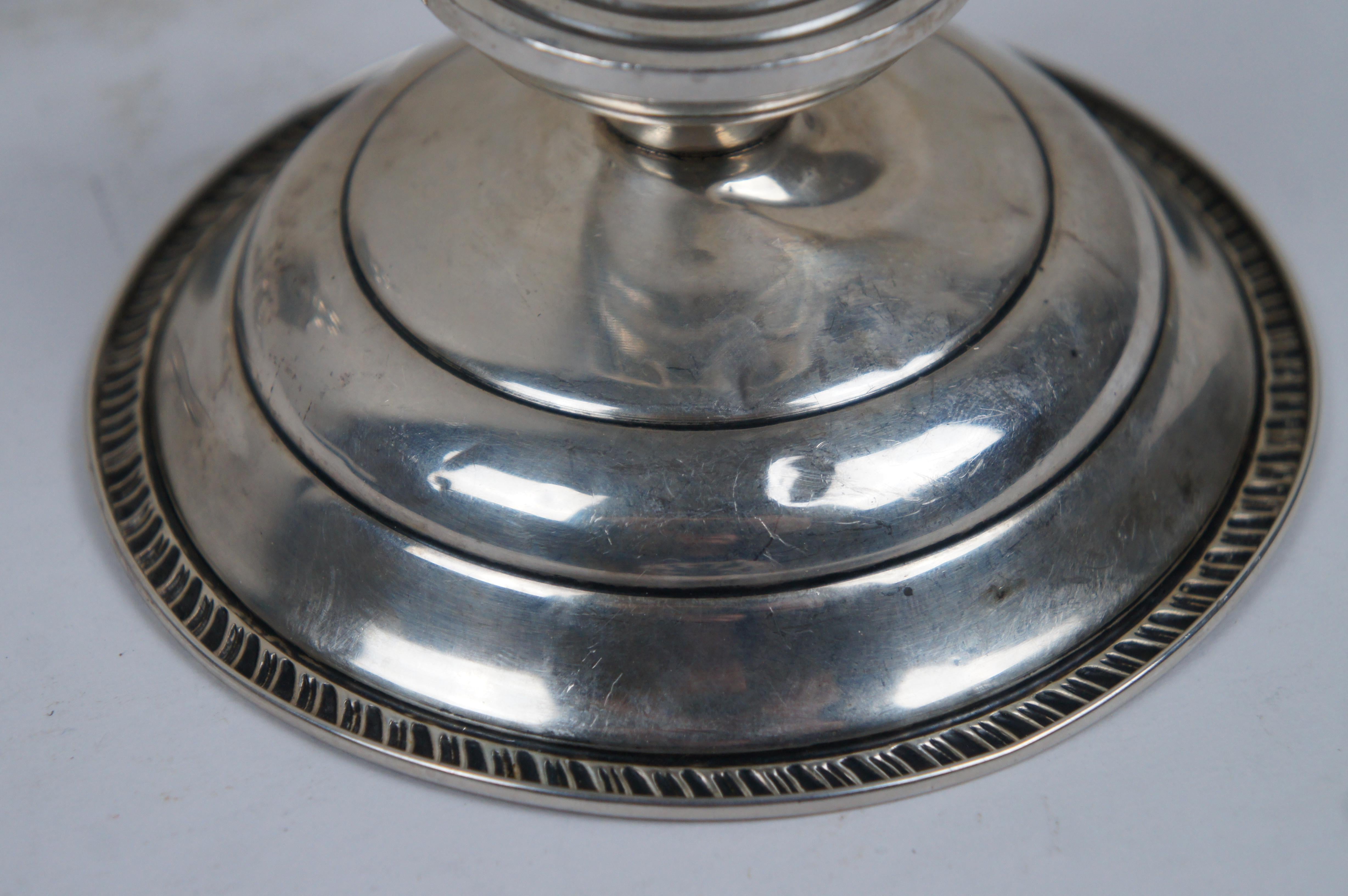 Crown Sterling Silver Footed Pedestal Compote Bon Dish & Salt Shaker 182g 6
