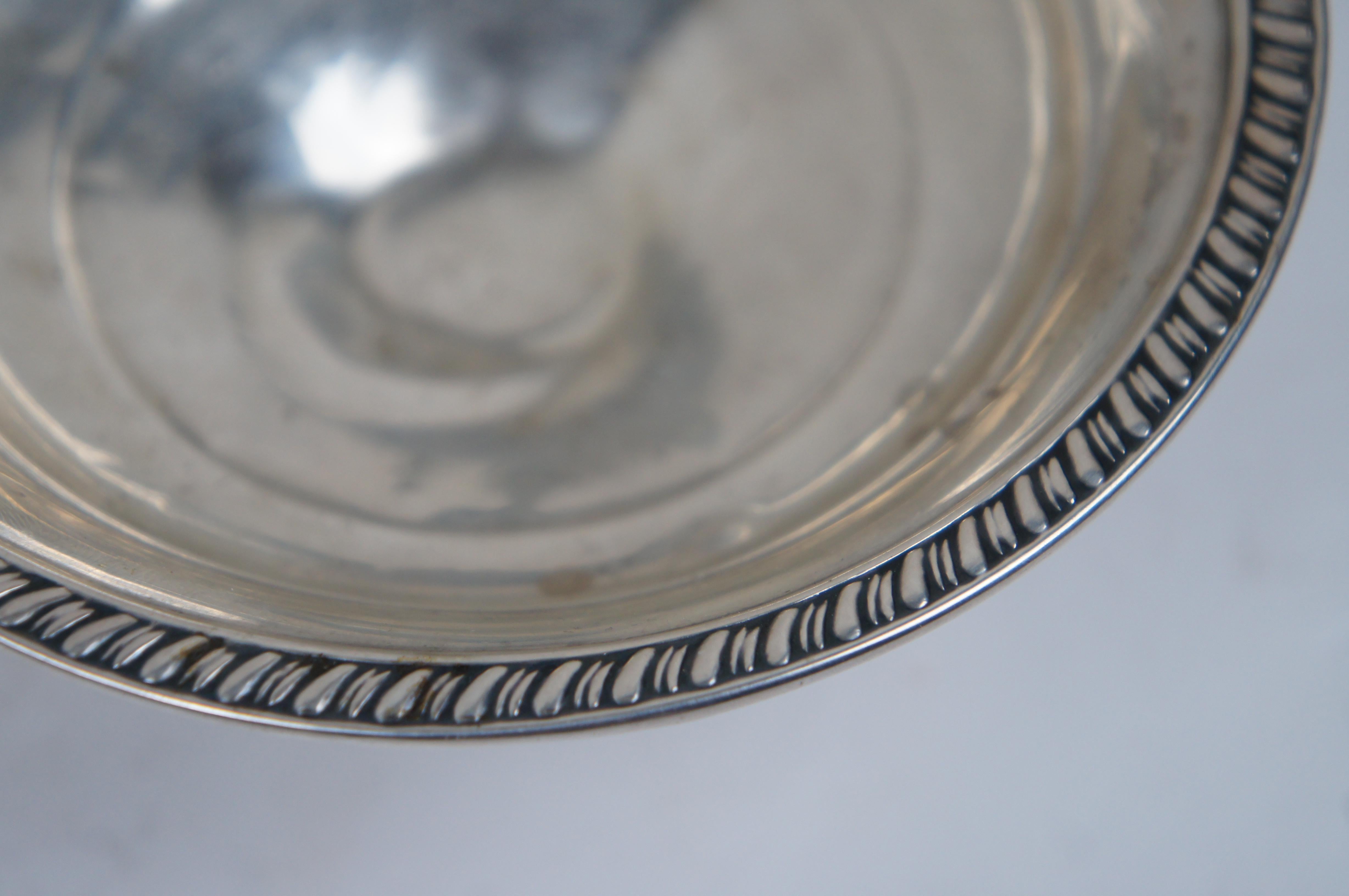 Crown Sterling Silver Footed Pedestal Compote Bon Dish & Salt Shaker 182g 8