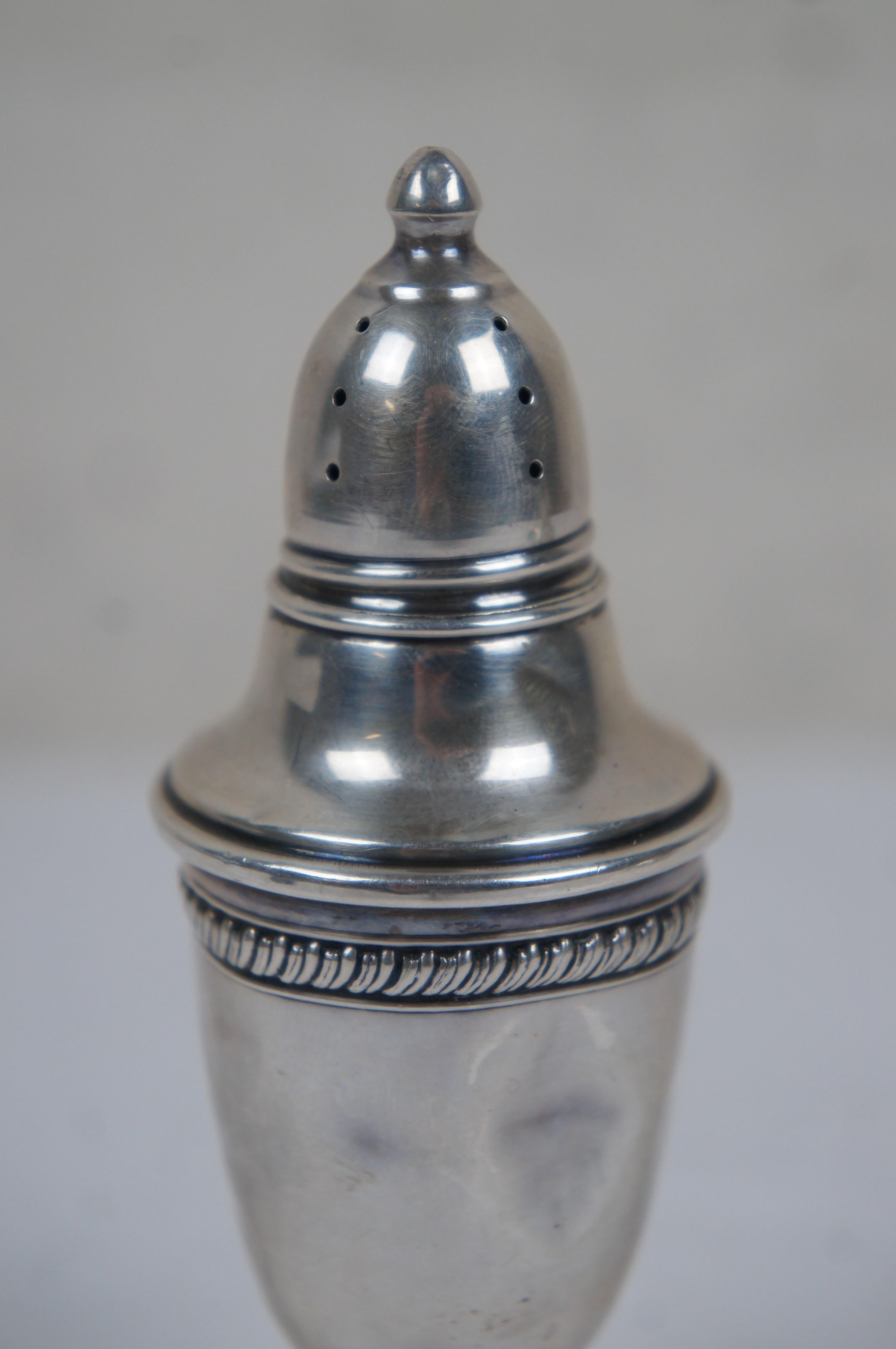 Crown Sterling Silver Footed Pedestal Compote Bon Dish & Salt Shaker 182g 5