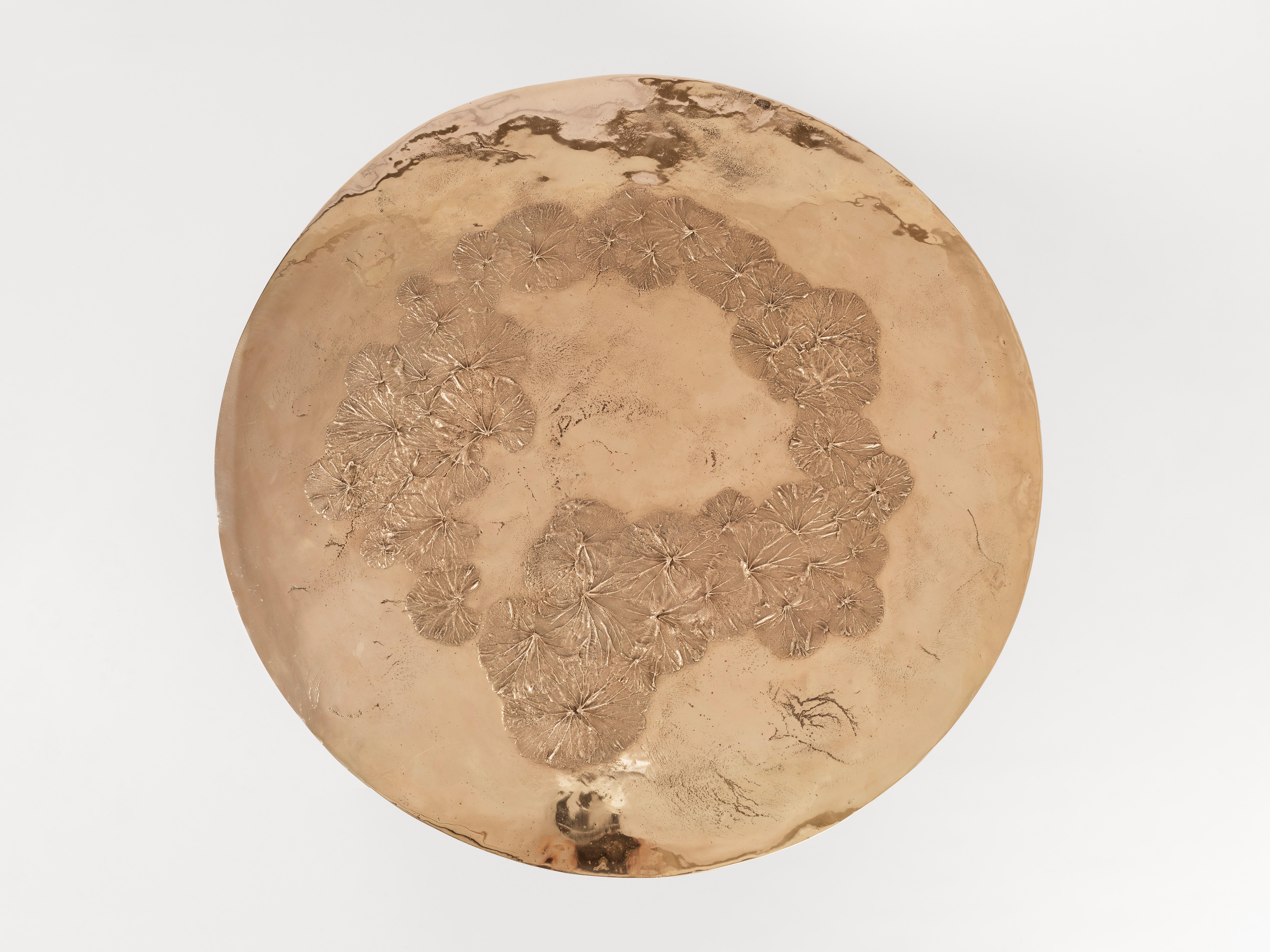 Contemporary Crown Table by Clotilde Ancarani - Handcrafted Cast Bronze For Sale
