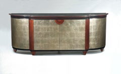 Crown Three Piece Buffet with Chestnut Mahogany and White Gold Leaf