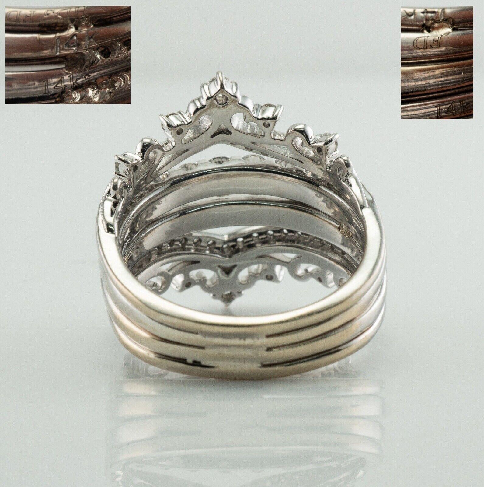 Crown Tiara Diamantring 14K Weißgold FD 1,76 TDW Damen im Angebot