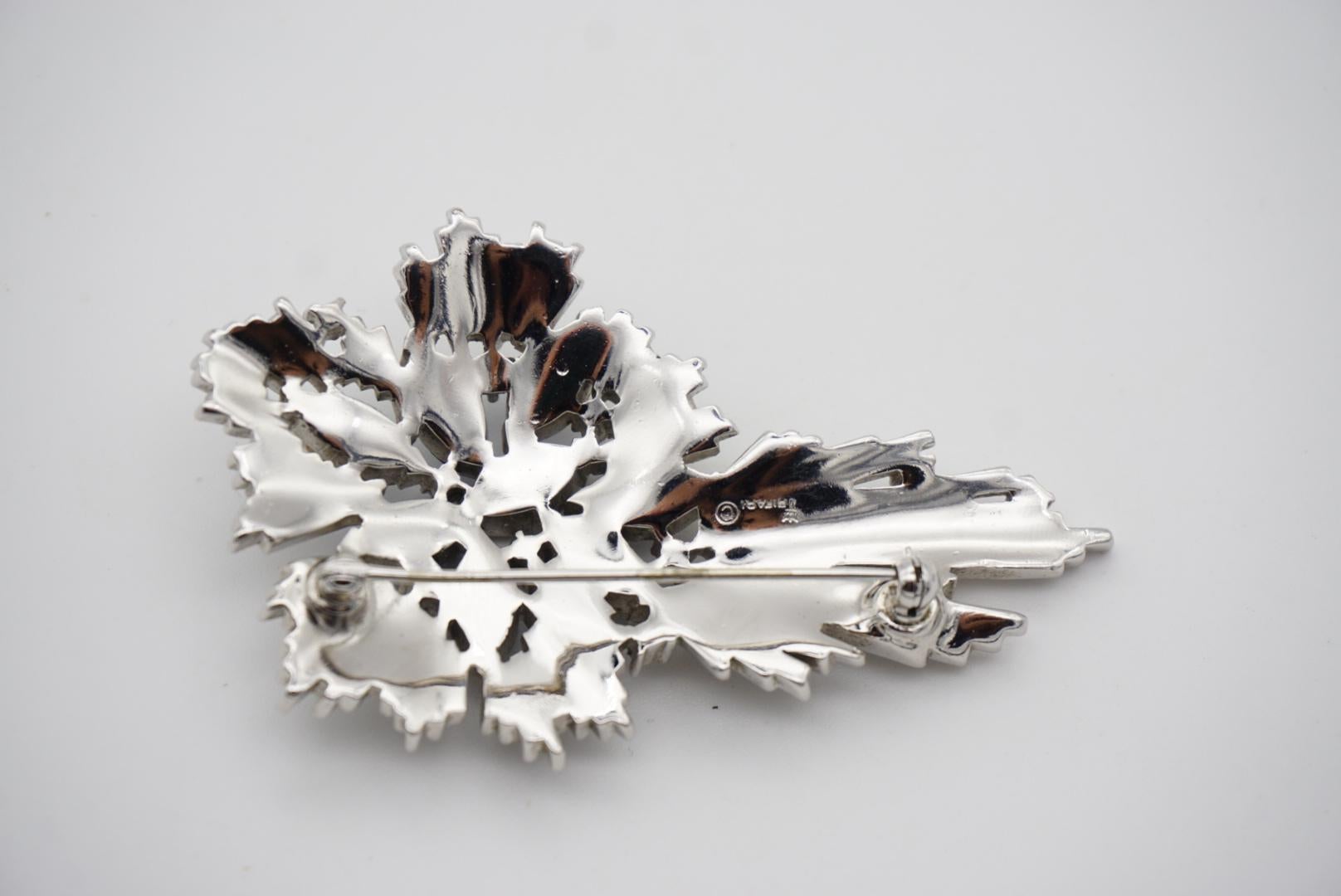 Couronne Trifari 1950 Saphir Cristaux Marquise Étoiles Météore Fleur Feuille 3 Set en vente 13