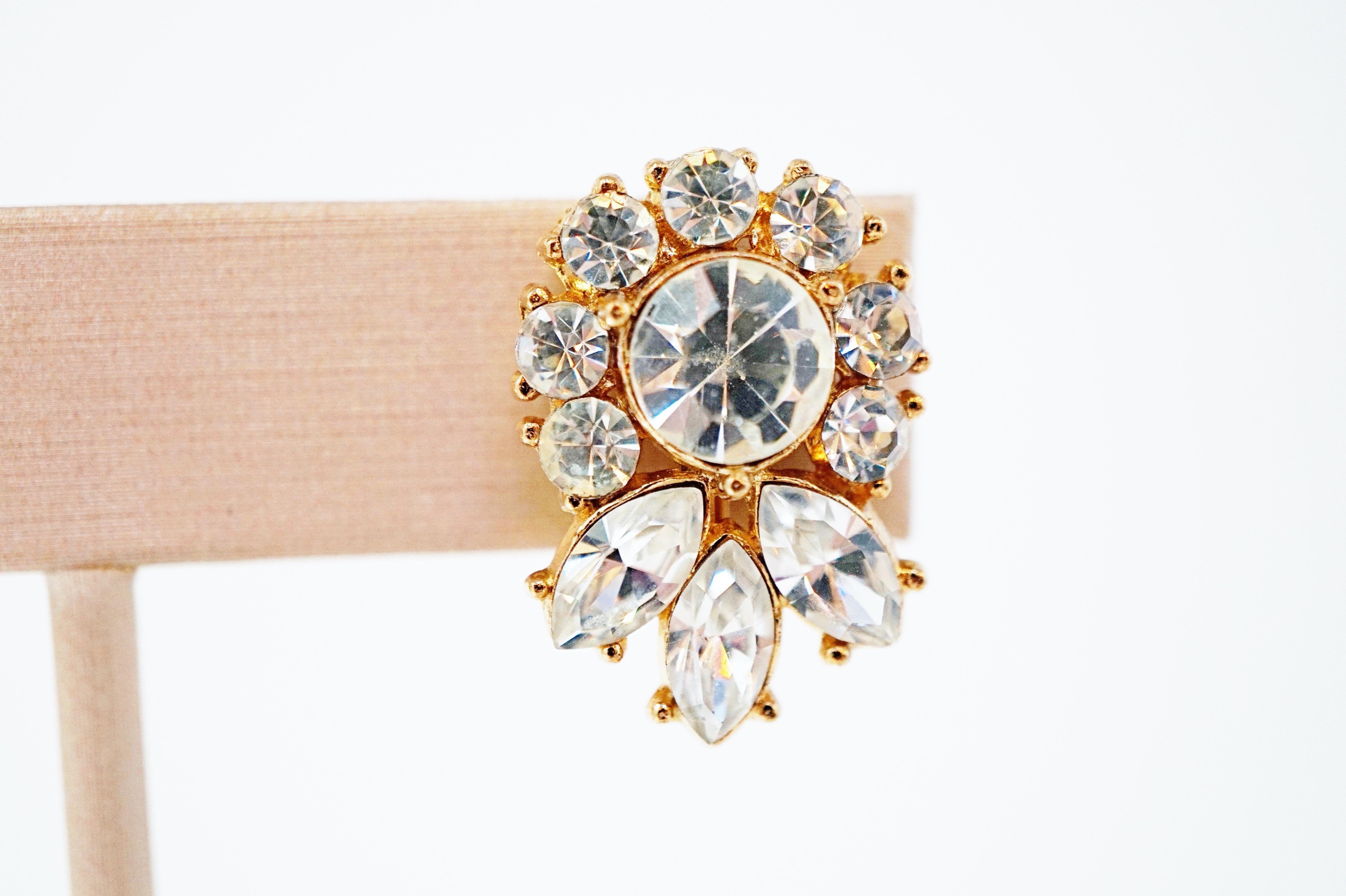 Crown Trifari Crystal Demi-Parure Bracelet and Earring Set, Signed, circa 1950 9
