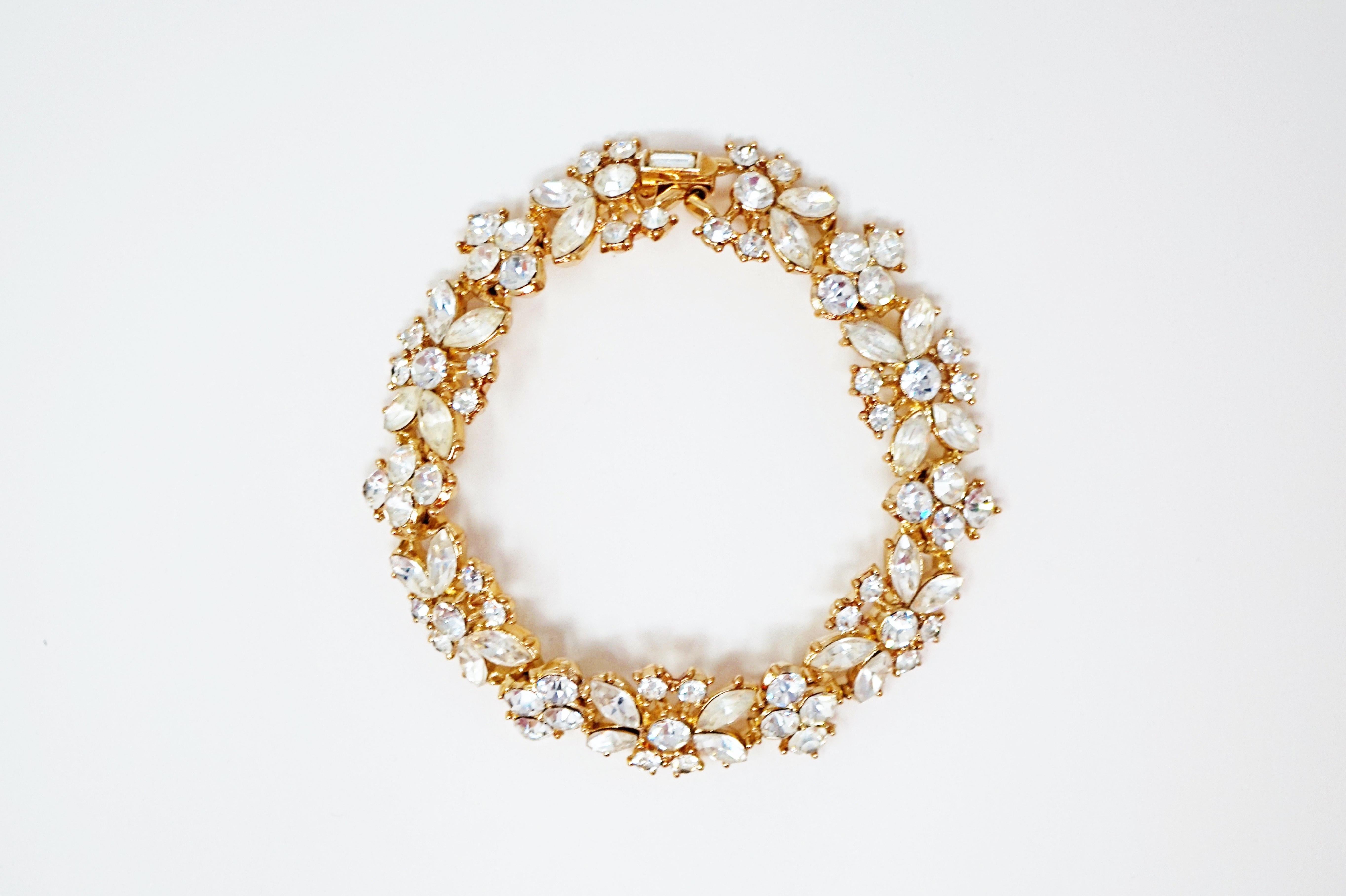 elite jewels ladies tennis bracelet & swarovski crystal earring set