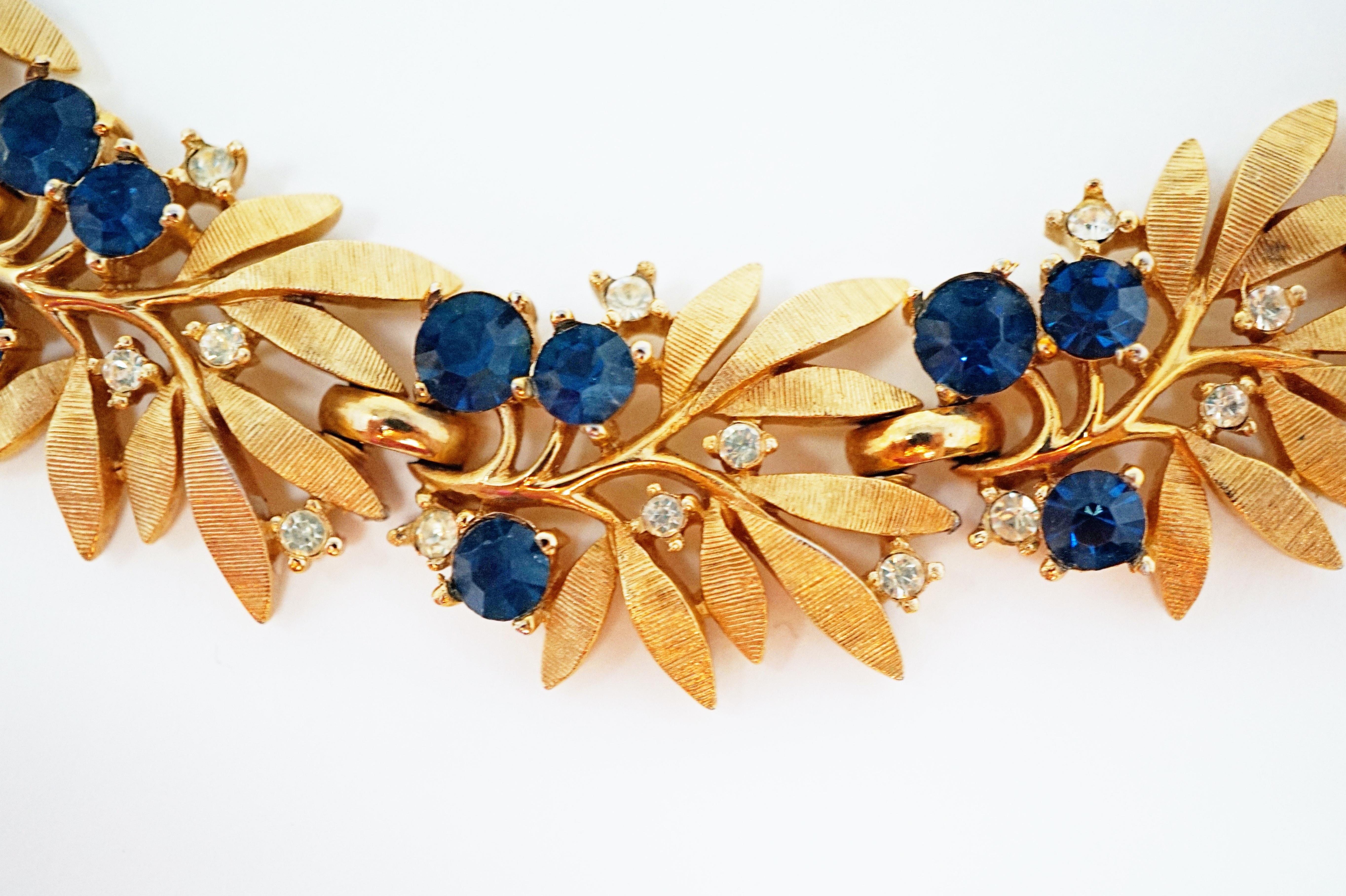 This rare and exquisite gilded choker necklace by Trifari, circa 1955, is one of the best examples of the brand's incredibly high-end craftsmanship we've ever seen. Trifari is a highly collected costume jewelry brand, noted for its quality and