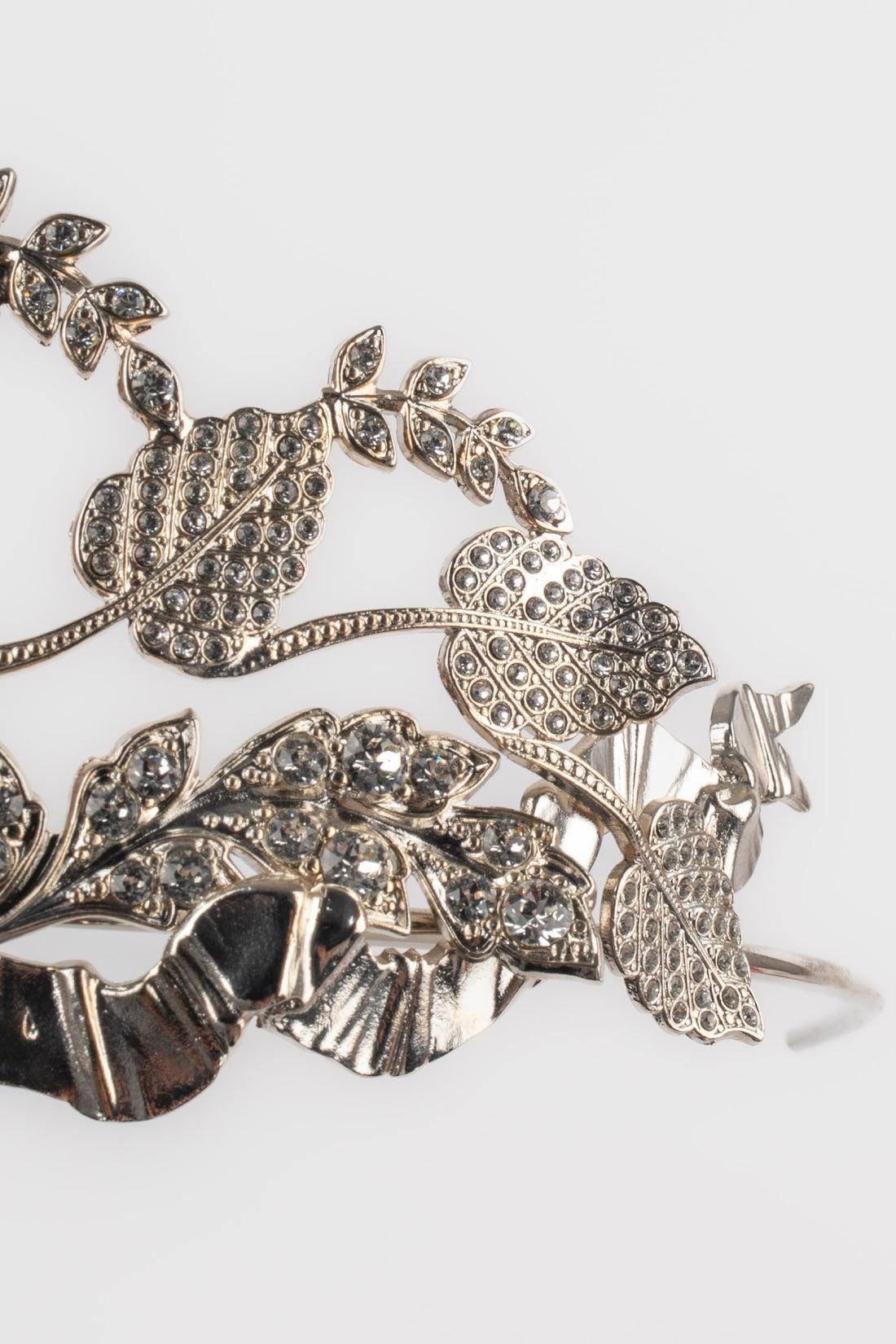 Bijoux de tête en métal argenté Crown Unknown en vente 3