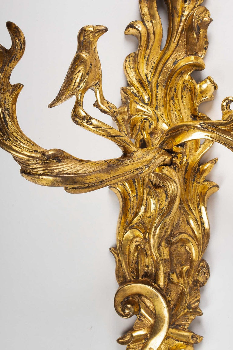 Crowned C Mark, Rare Pair of Hunting Design Ormolu Louis XV Period ...