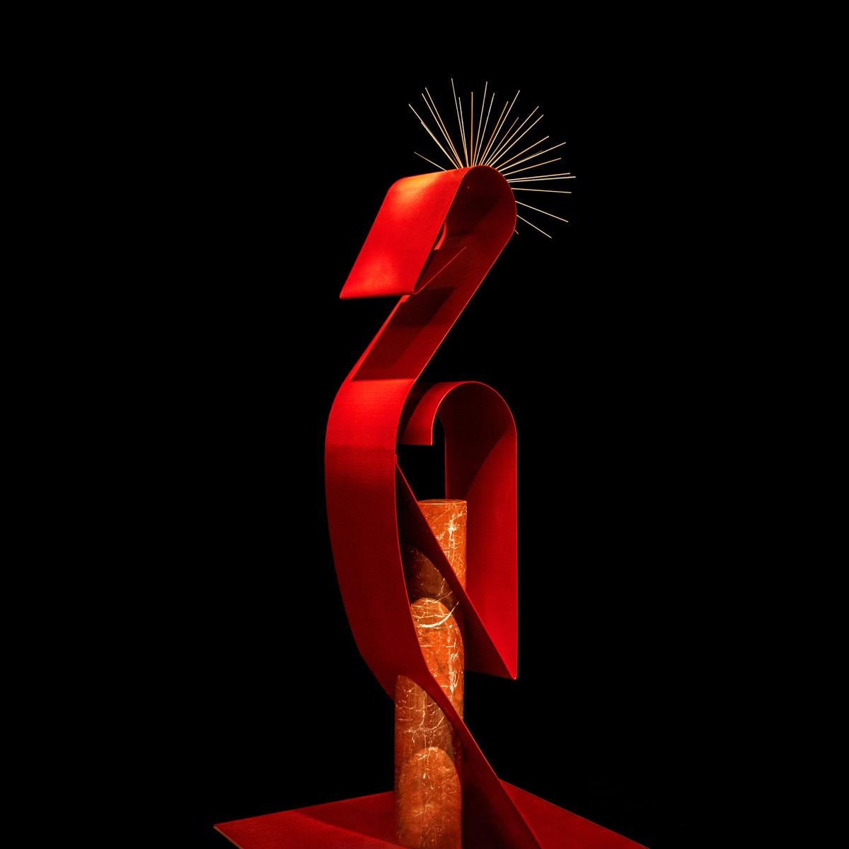 Other Crowned Crane Sculpture design by Filippo Bonanomi for Officina della Scala For Sale