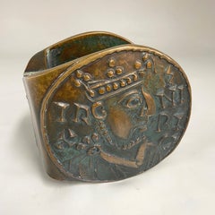 Bronze Architectural Push Pull double Door Handles with Ancient of King