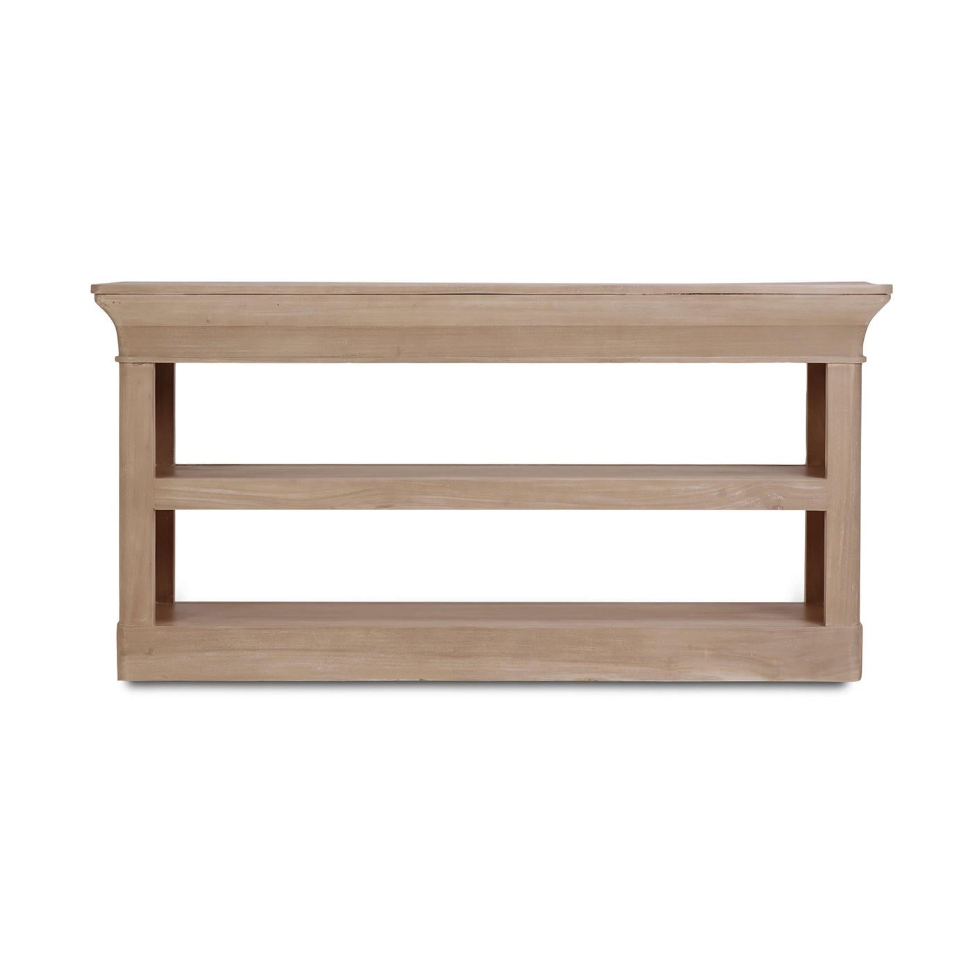Crowned Modern Console Table in Sandbar In New Condition For Sale In Westwood, NJ
