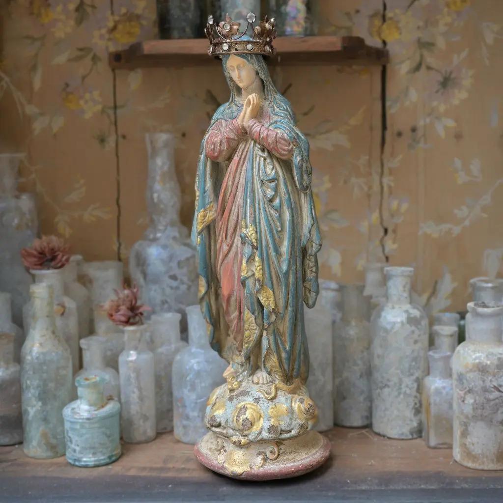 Intonaco Madonna incoronata, dimensioni medie, stile XIX secolo in vendita