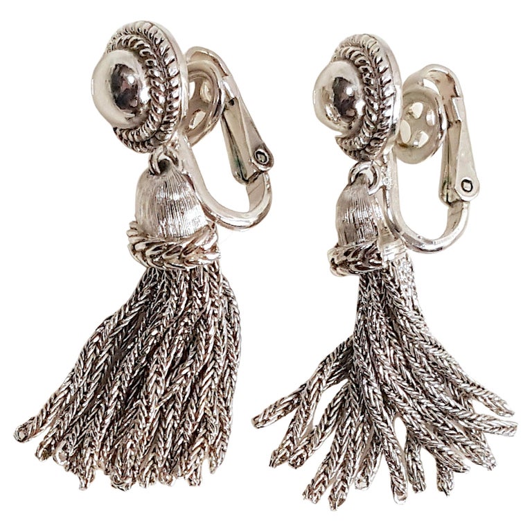 Boucles D'Oreilles Clips Dorées Trifari - Occasion - Très Bon État (Usure De La Dorure)