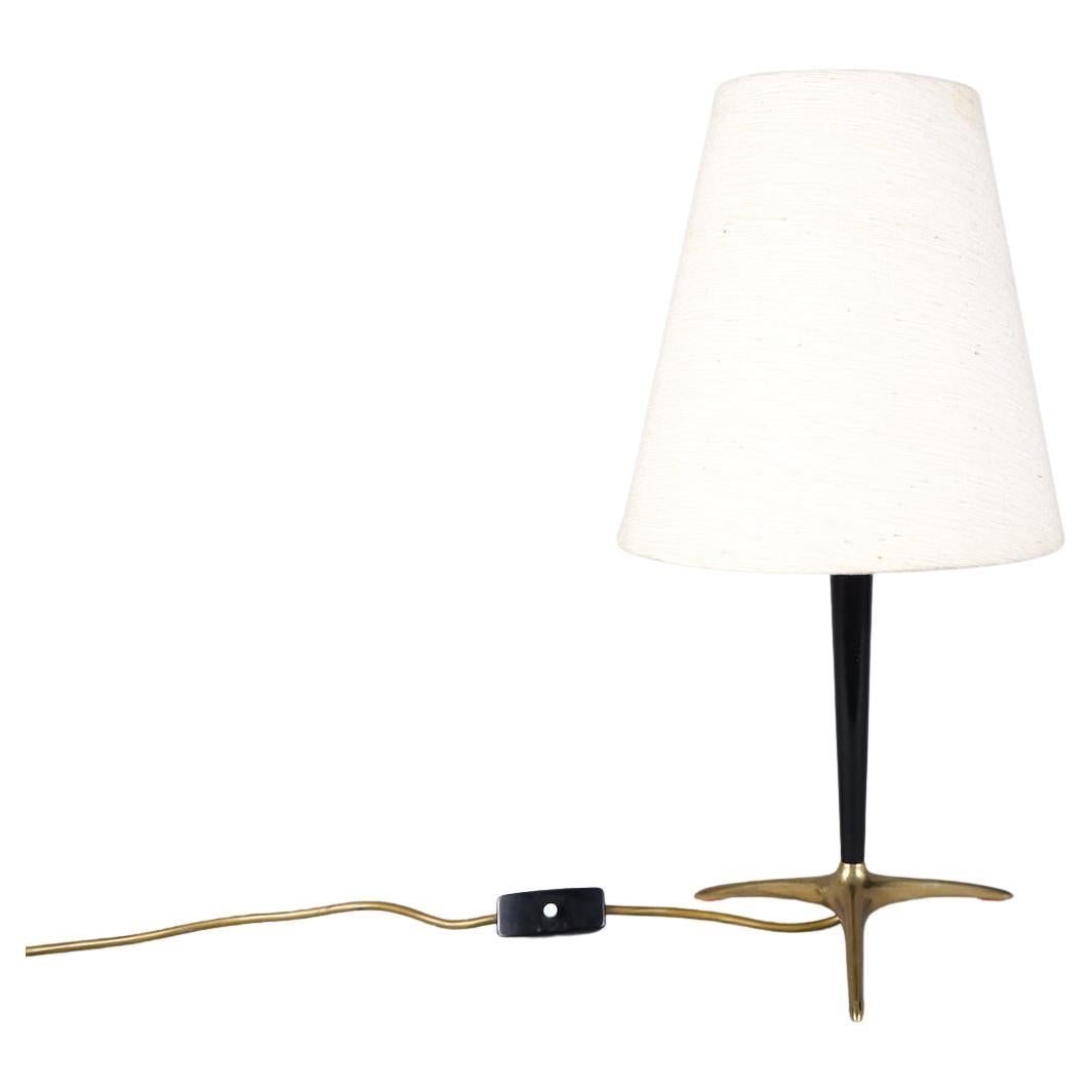 Crow`s Foot Brass Table Lamp 1950s For Sale