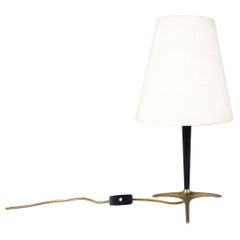 Crow`s Foot Brass Table Lamp 1950s