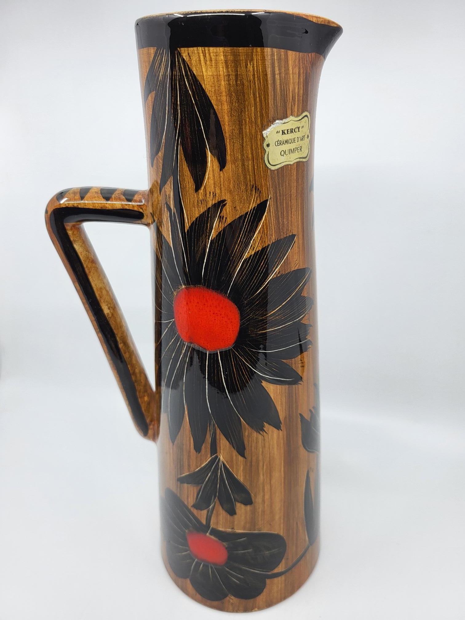Smaltato Crociera Kercy Quimper di Simone Carrié per Elchinger Francaise pezzo unico 1950 in vendita